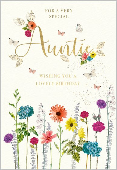 Card For A Very Special Auntie Wishing You A Lovely Birthday