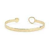 Riviera Mother Of Pearl Hammered Bangle