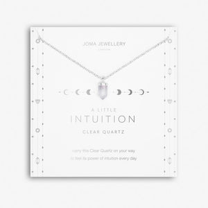 Affirmation Crystal, A Little Intuition, Clear Quartz Necklace