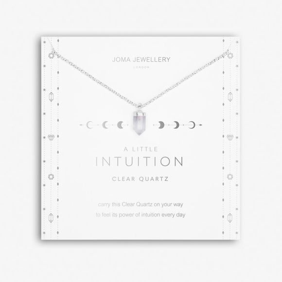 Affirmation Crystal, A Little Intuition, Clear Quartz Necklace