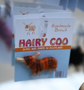 Hairy Coo Handmade Brooch