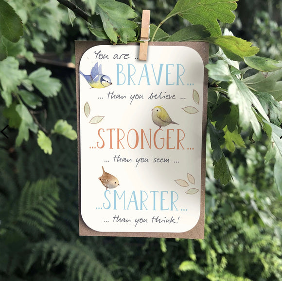 Keepsake Card - Braver, Stronger, Smarter