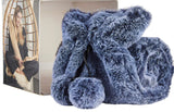 Rolled Long Hot Water Bottle, Marshmallow Blue Fur