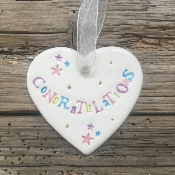Ceramic Heart - Congratulations