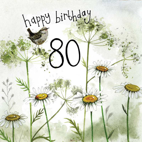 Starlight Wren 80th Birthday Card