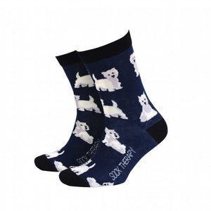 Westie Bamboo Socks Size 8-11