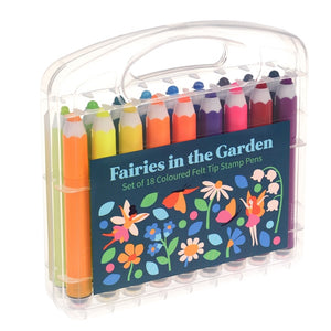 Fairies In The Garden Set Of Felt Stamp Pens