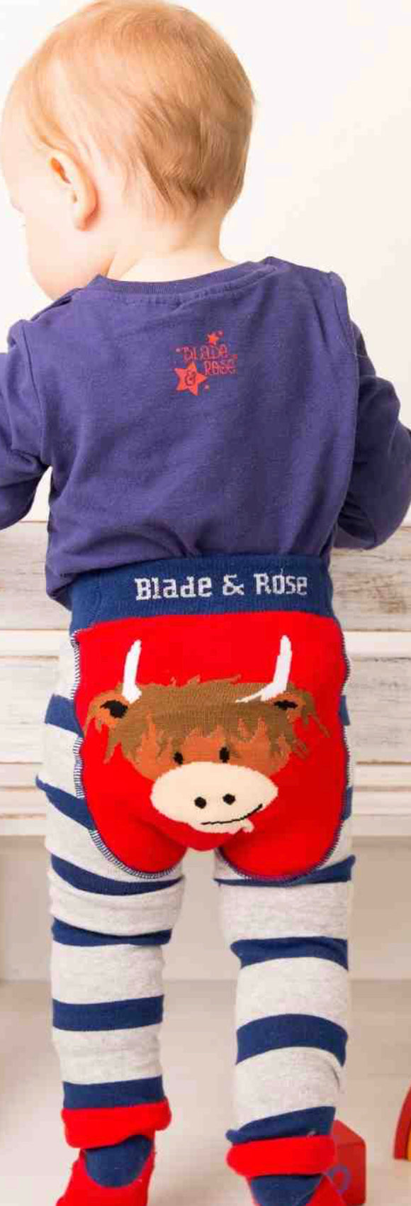 Highland Cow Leggings, Size 6-12months