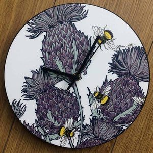 Jaggy Thistles Wall Clock