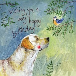 Sally Labrador Dog Birthday Card