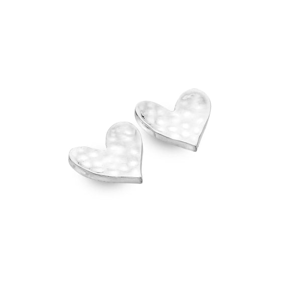 Origins Sterling Silver Stud Heart Earrings