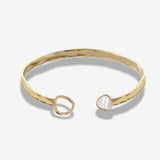 Riviera Mother Of Pearl Hammered Bangle