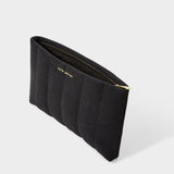 Black Kayla Quilted Clutch