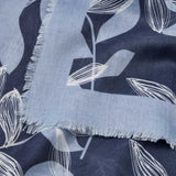 Blue Leaf Vine Scarf Navy