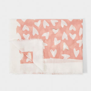 Pink Heart Scarf Rose Gold