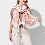 Pink Heart Scarf Rose Gold