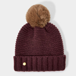 Plum Chunky Knitted Hat