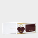 Plum Heart Keyring & Card Holder Set
