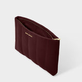 Plum Kayla Quilted Clutch