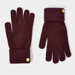 Plum Knitted Gloves