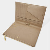 Taupe Travel Document Holder