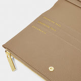 Taupe Travel Document Holder