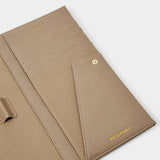 Taupe Travel Document Holder