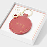 Birthstone Keyring January, Garnet