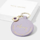 Birthstone Keyring February Amethyst