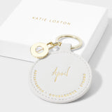 Birthstone Keyring April Rock Crystal