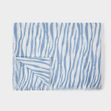 Zebra Scarf, Blue & White