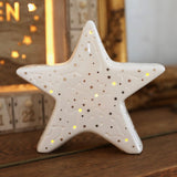 White LED Constellation Ceramic Standing Star