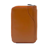 Italian Leather Zip Wallet, Tan
